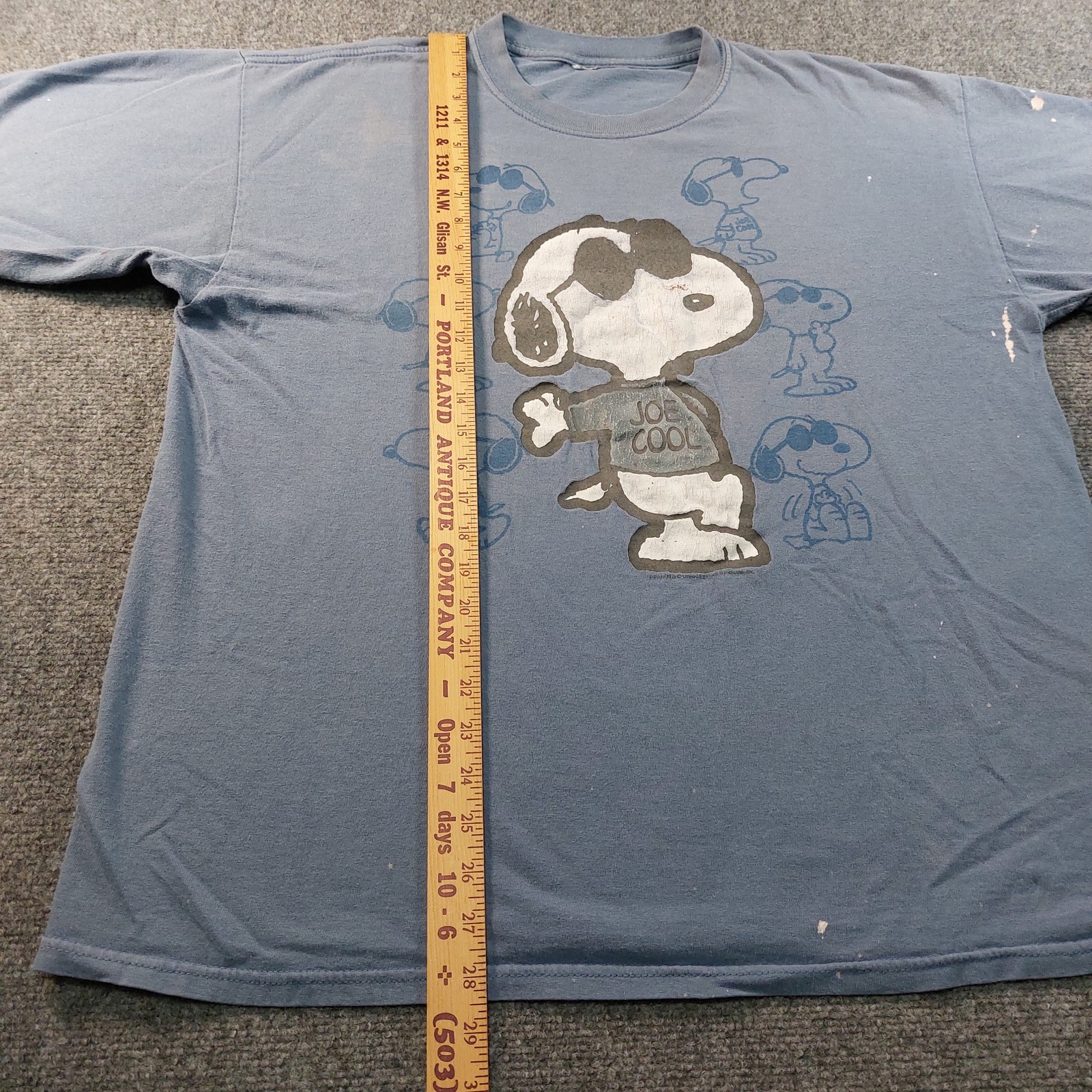 Vintage Snoopy Shirt Peanuts Joe Cool Blue Cartoon Graphic