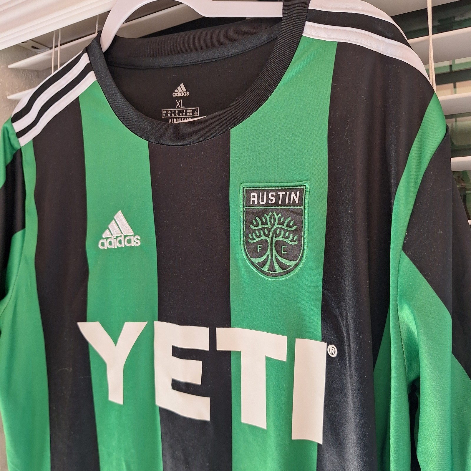 ​Adidas Austin FC Jersey XL 21/22 Authentic Licensed Product Black Green YETI
