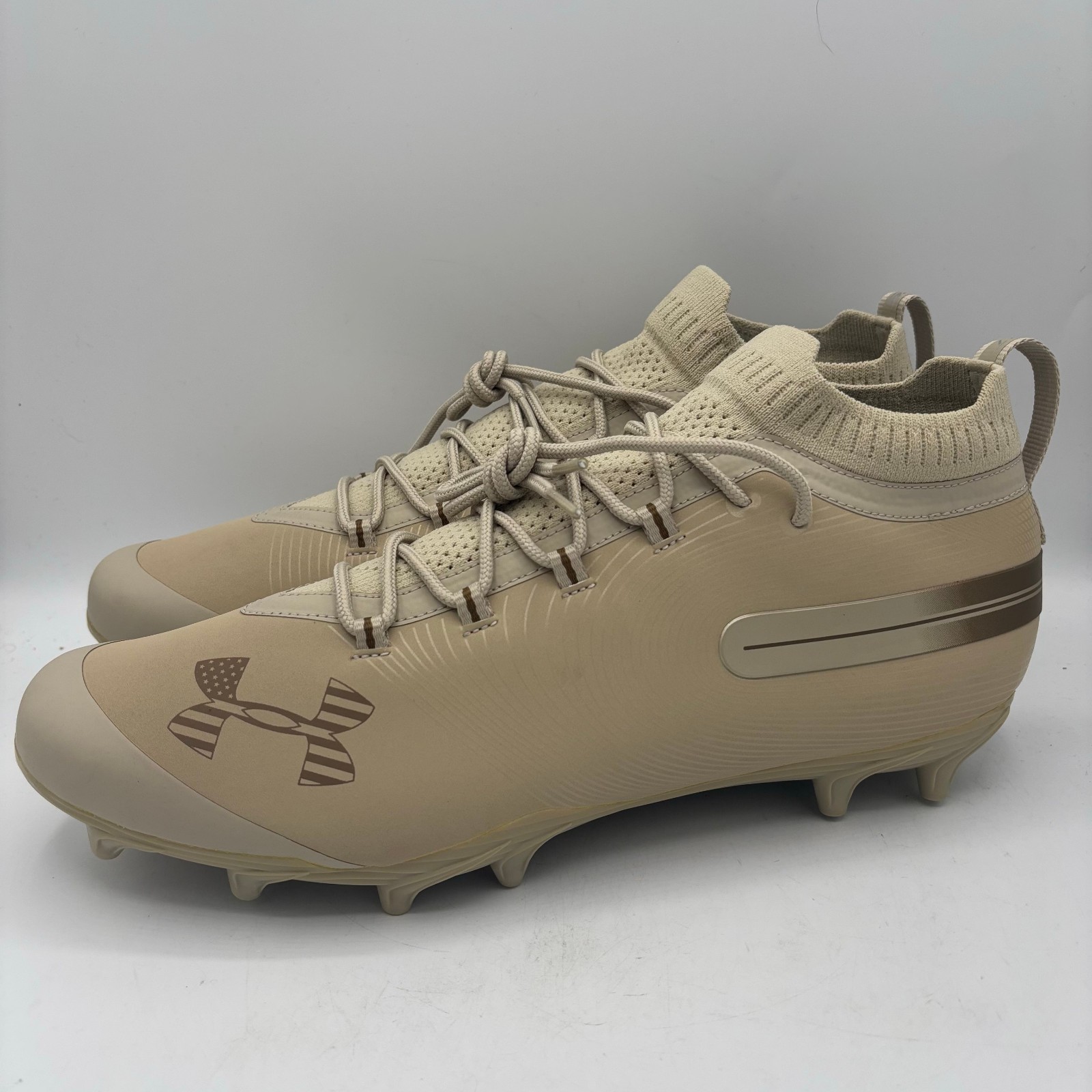 Under Armour Spotlight MC Football Cleats Men’s Size 12.5 Beige USA 3022187-200