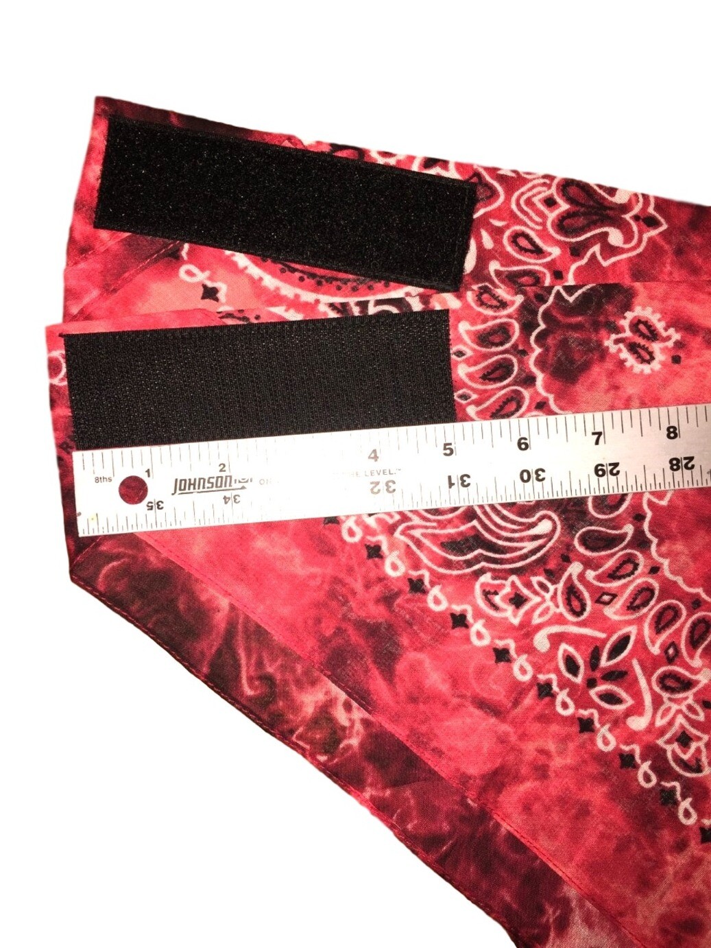 VELCRO®Brand ADJUSTABLE RED TIE DYE PAISLEY FACE COVER REVERSIBLE NECK BANDANA