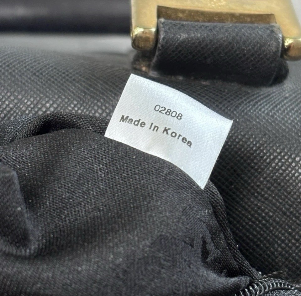 AUTHENTIC MCM Small Boston Bag Black Leather