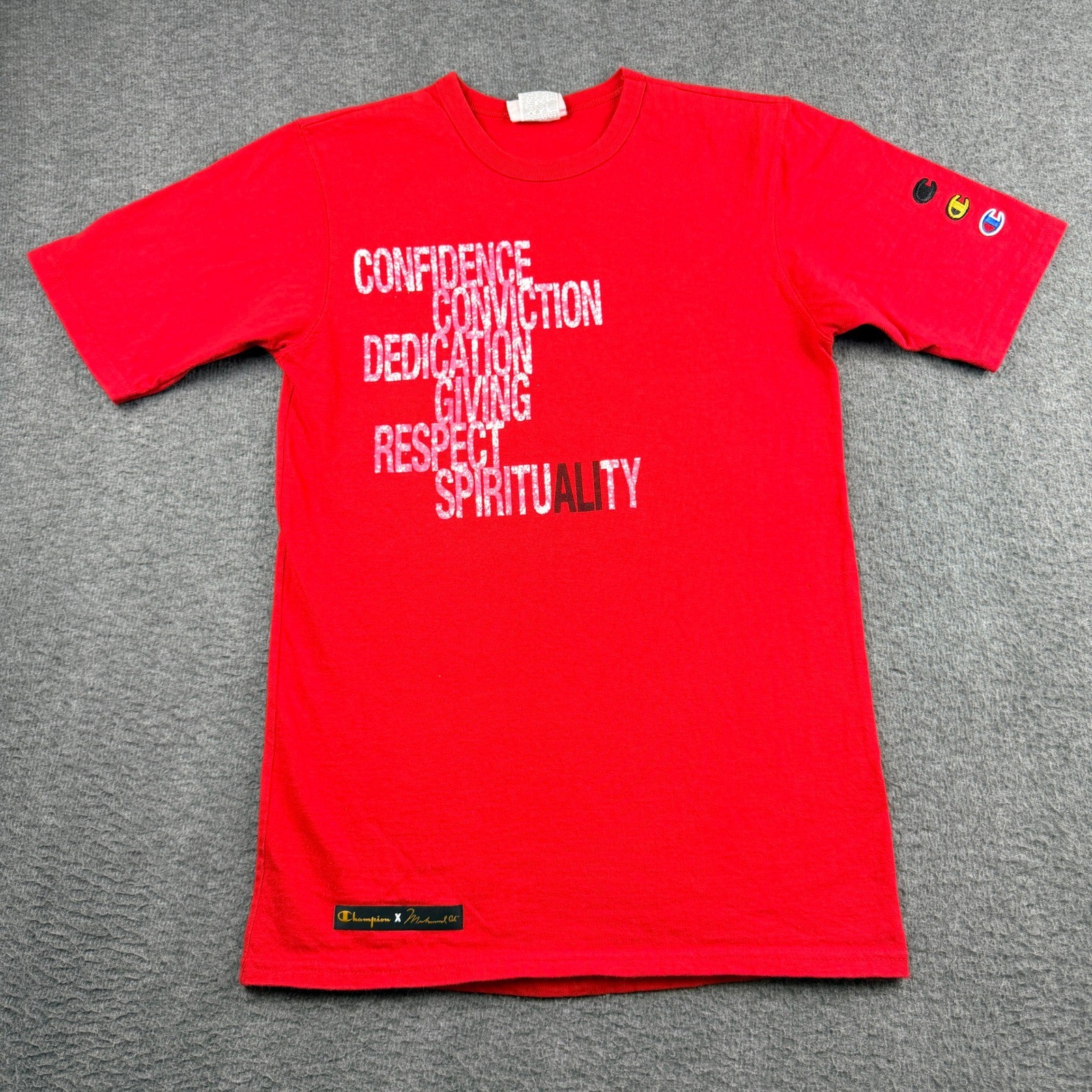 Champion X Muhammad Ali Red Graphic T-Shirt S Small GT19T 2WC The Greatest Mens