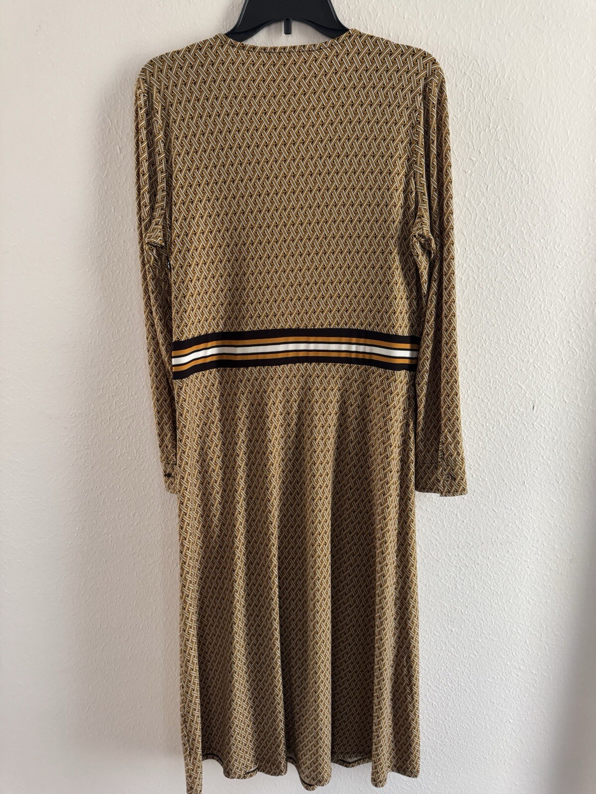 Michael Kors dress Border Print Faux Wrap Dress Marigold logo 2025 collection L