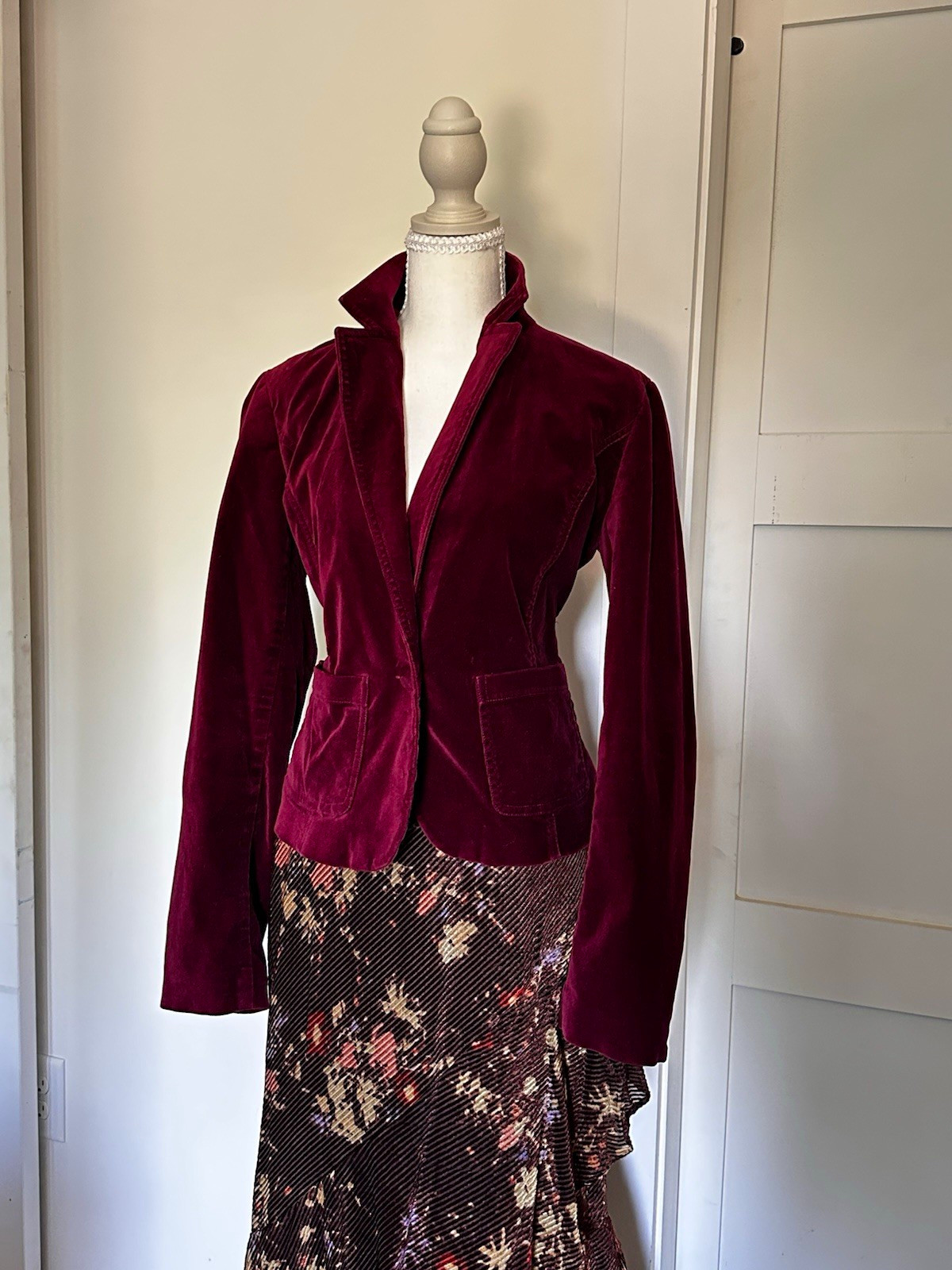 Polo Jeans Co. Ralph Lauren Women’s Burgundy Blazer Jacket M Button Front Short