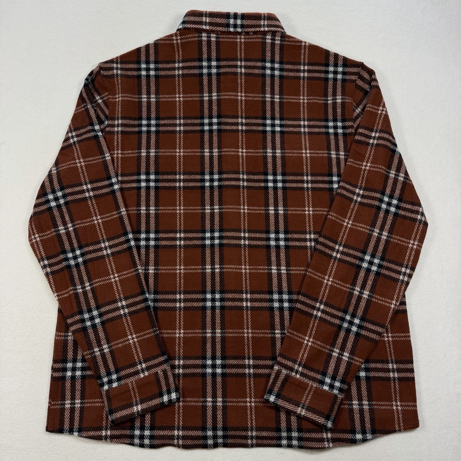 NWT 7 Diamonds Generation Soft Flannel Shirt Mens XXL Brown Plaid 4-Way Stretch