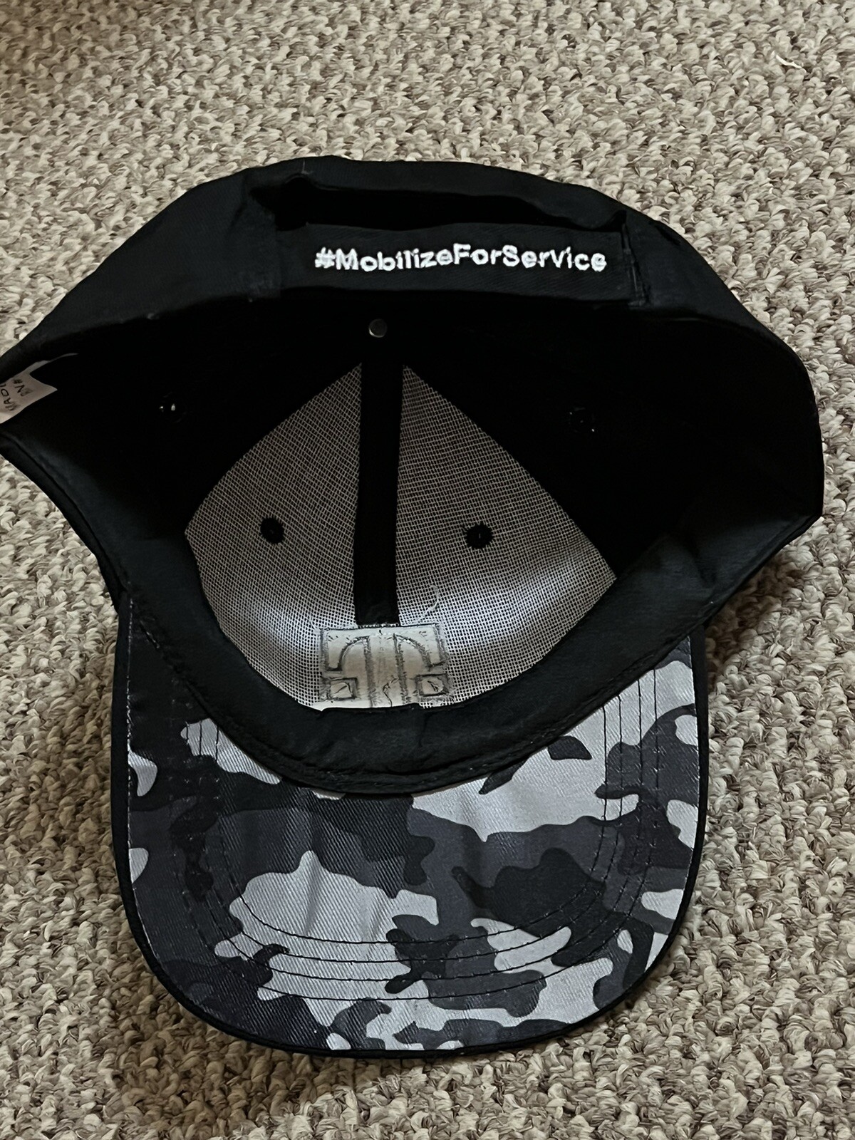 T-Mobile Tuesdays Baseball Cap Hat Black w/ U.S.A. Flag / Camo Patriotic Design