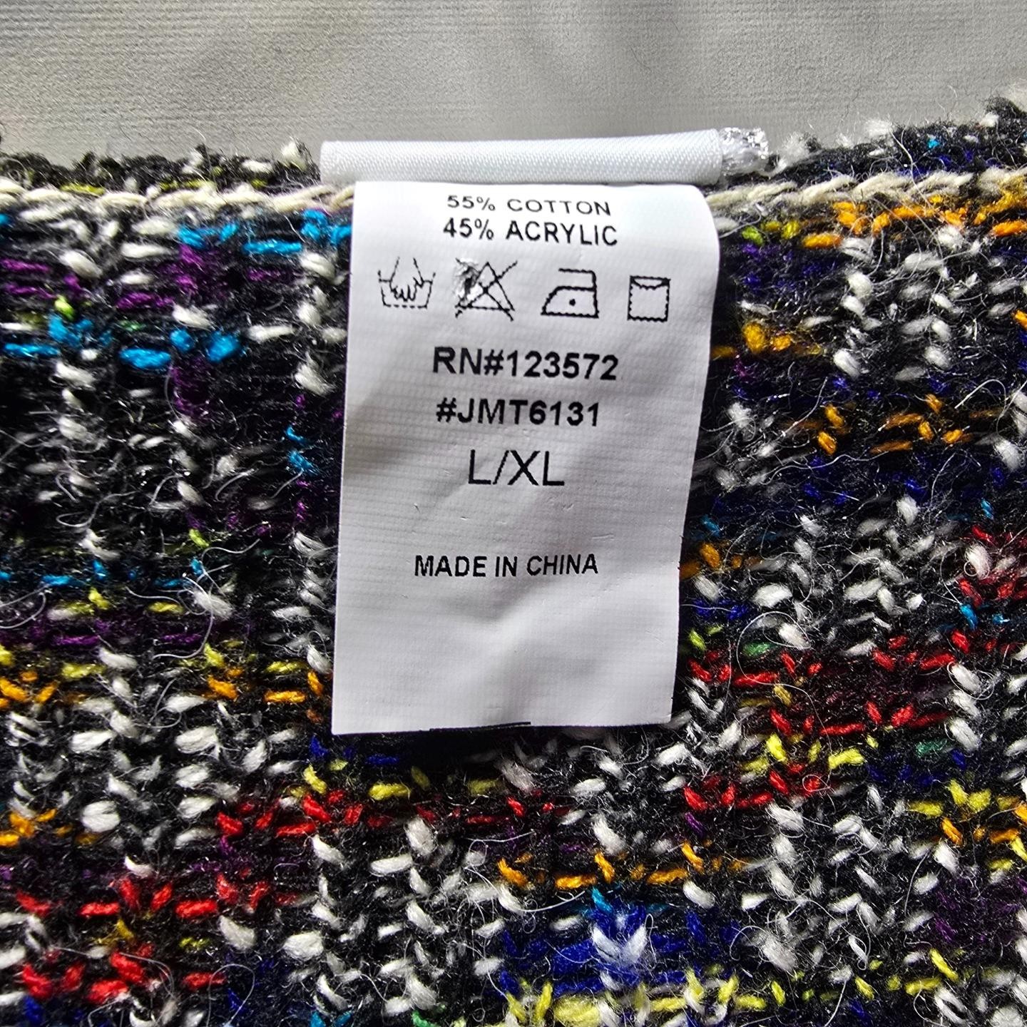 Northern Angel Women’s L XL Hoodie Cardigan Sweater BOHO Aztec Art To Wear