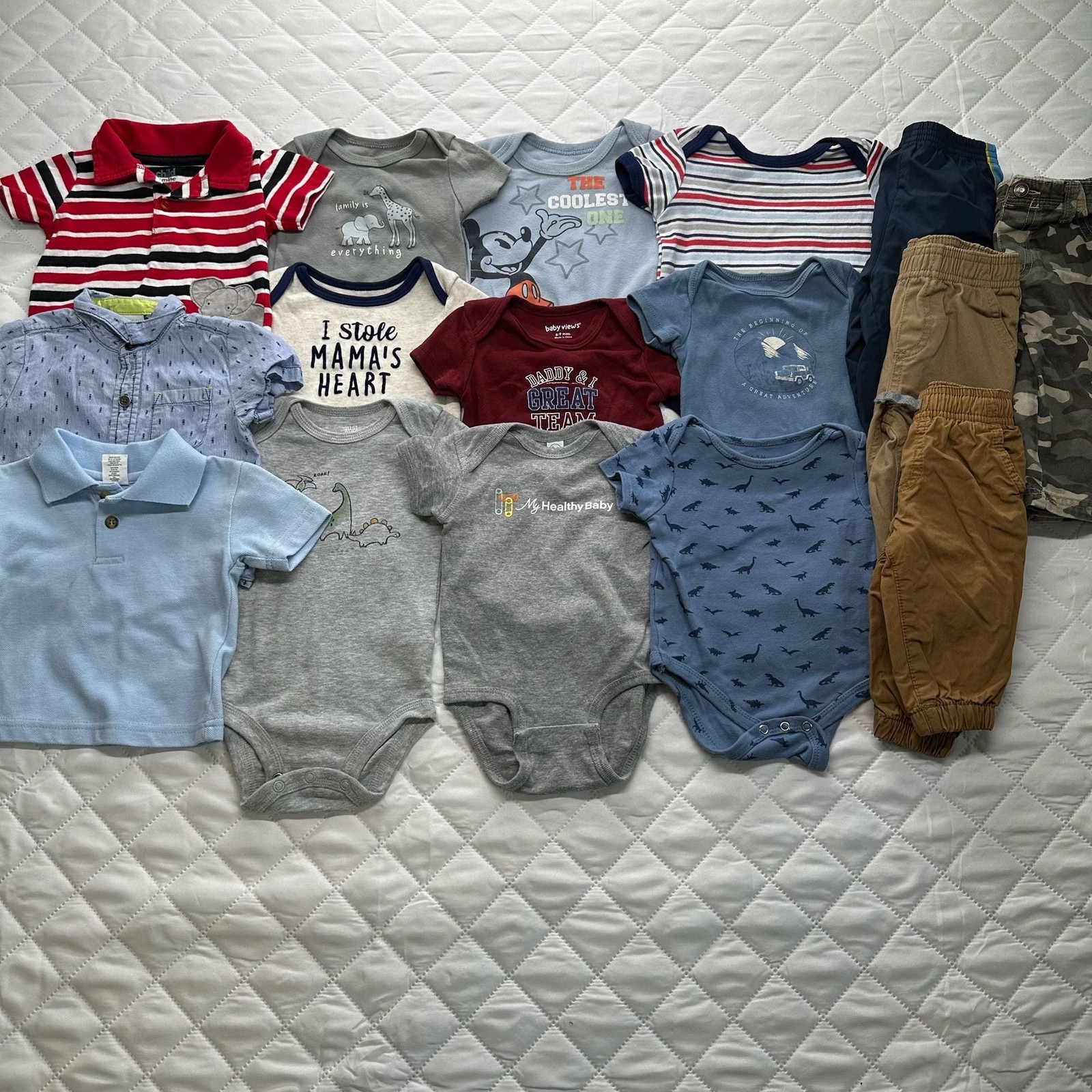 Baby Boy Clothing Lot Bundle Size 6-9 Months Including Reebok and Tommy Hilfiger