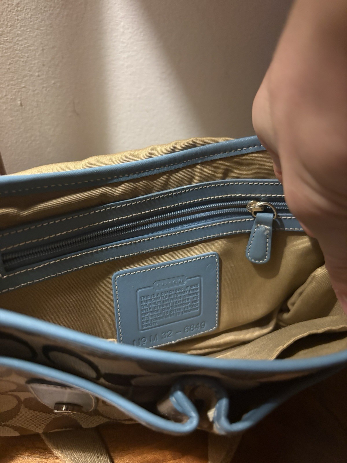 Vintage Coach Signature Satchel Field Bag (Style No. 6849)