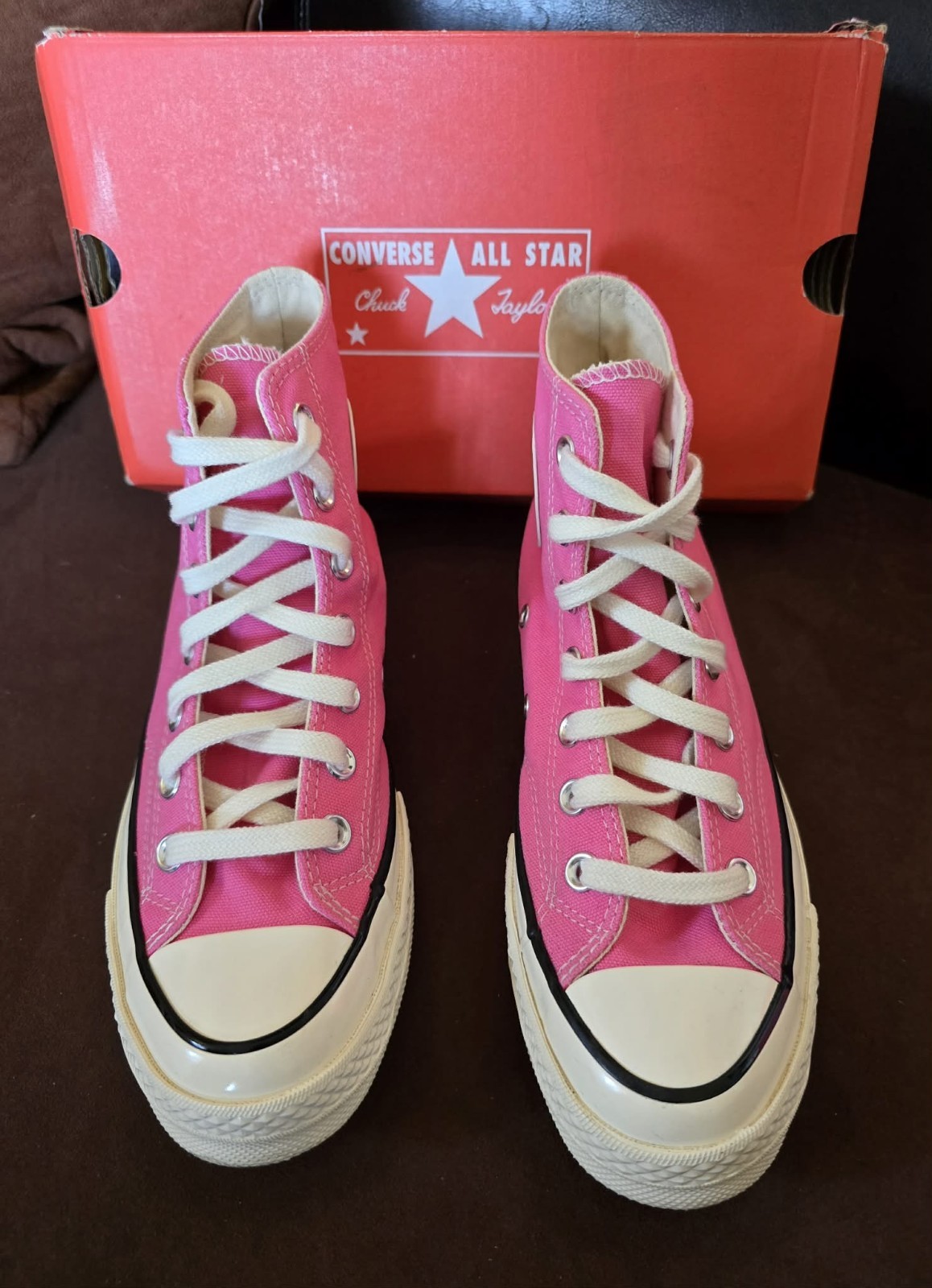 Converse Unisex Adult All Star ’70s High Top Sneakers – Pink, Size Men-5 Women-7
