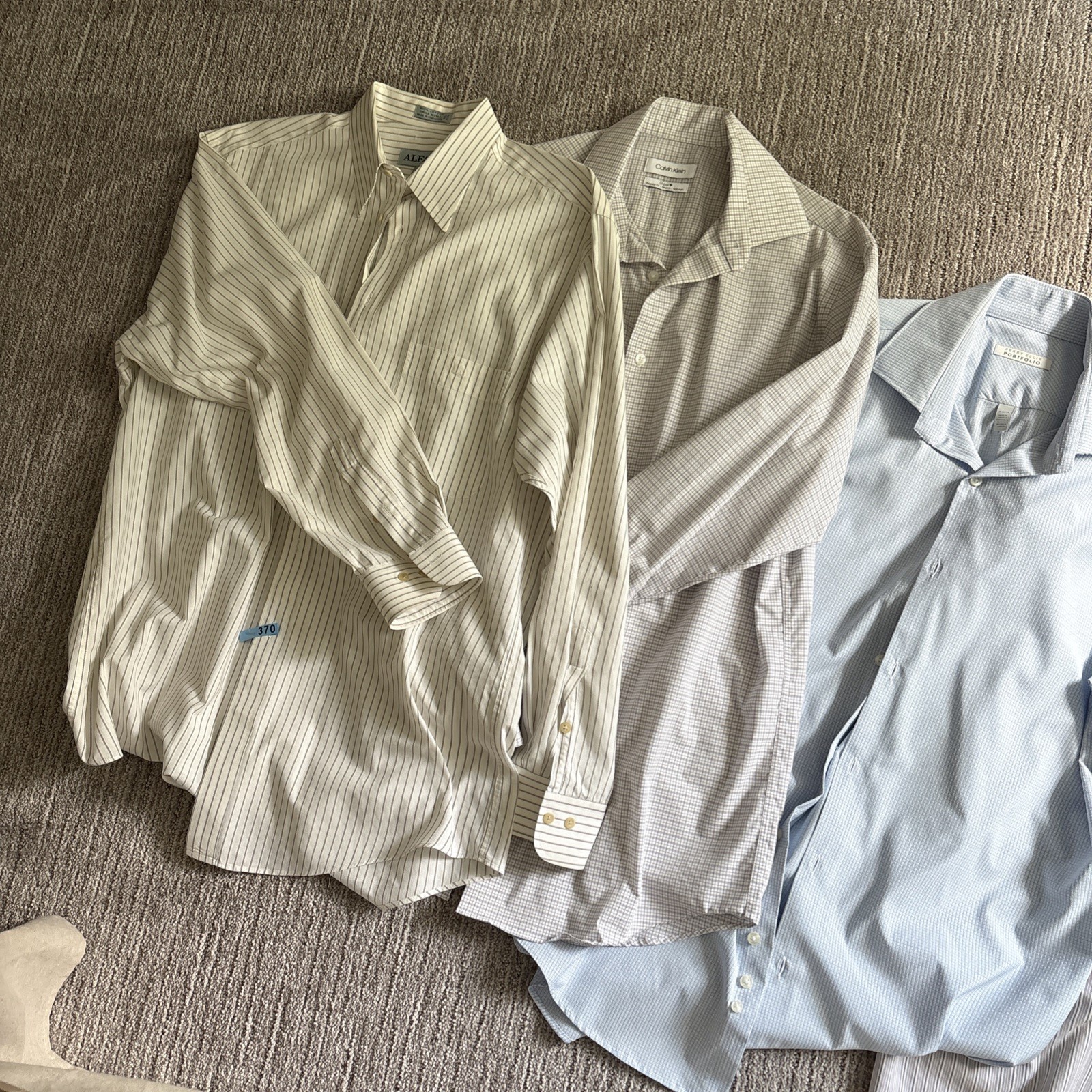 Lot Of 6 Mixed Brands Multicolor Cotton Dress Mens Shirt 15 1/2 and 16.