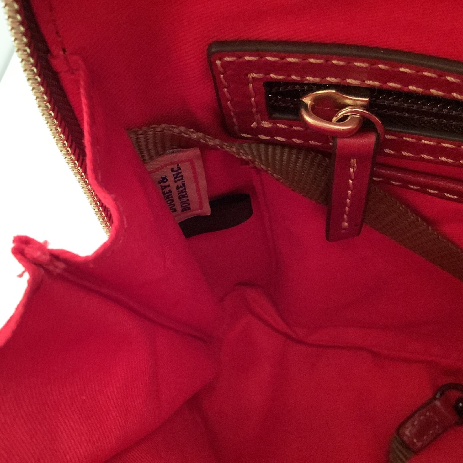 Dooney & Bourke Florentine Red Small Zip Pod Backpack New