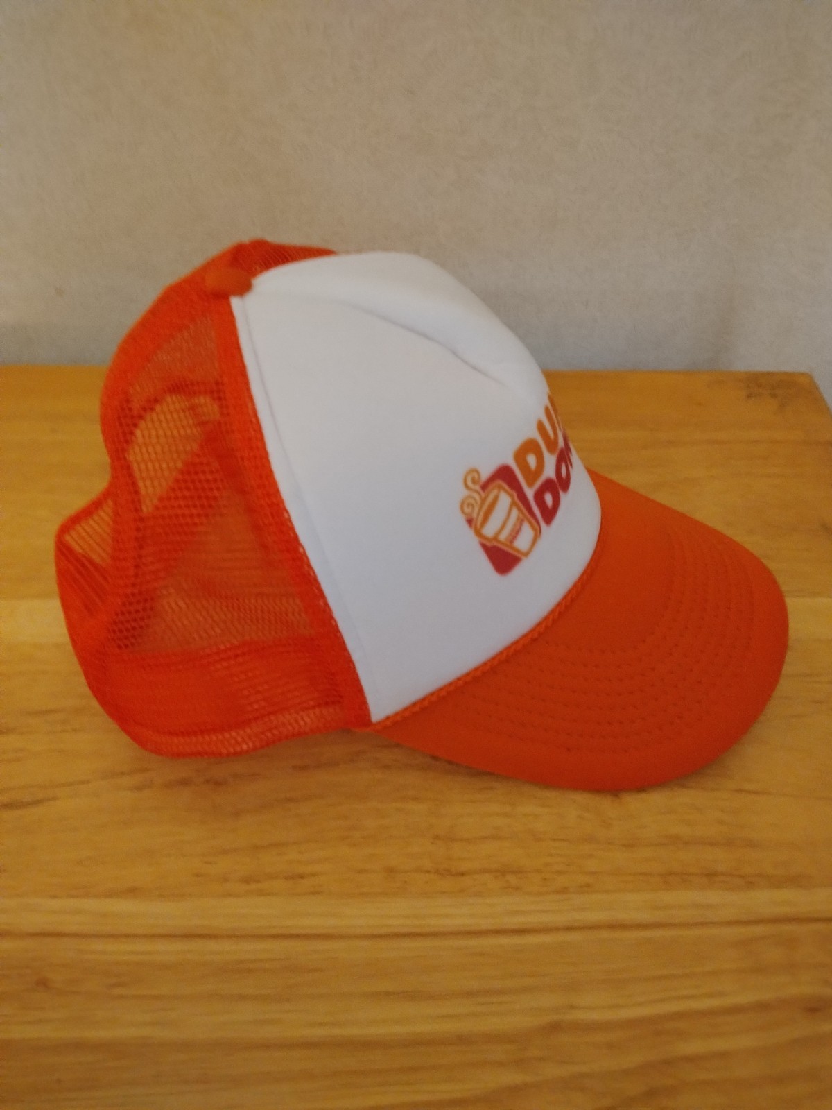 Dunkin Donuts Trucker Snapback Hat Orange/White Mesh Back Men’s Nissun Cap