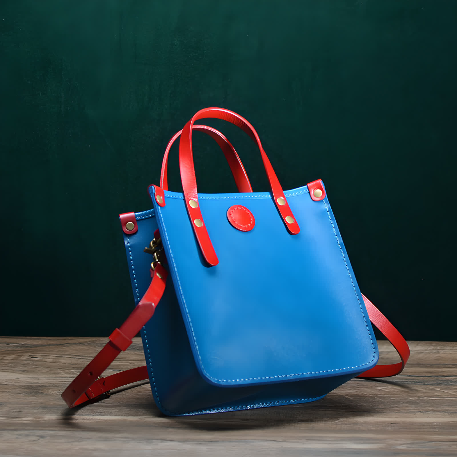 Erivis Women’s Genuine Leather Simple Handbag Burgundy Tote Bag shopping