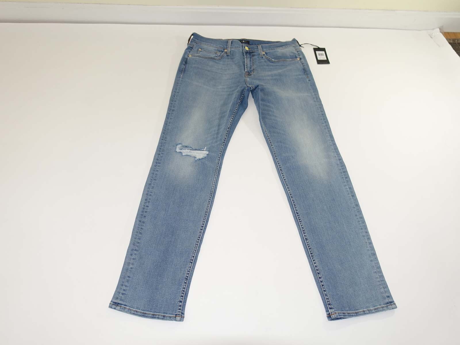 7 For All Mankind Men’s Slimmy Slim Straight Jeans Size 34 x 33 NWT Laguna Wash