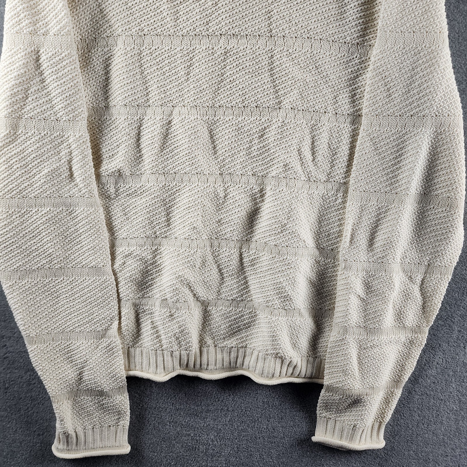 The Men’s Store at Bloomingdales Rolled Neck Silk Blend Sweater L French Vanilla