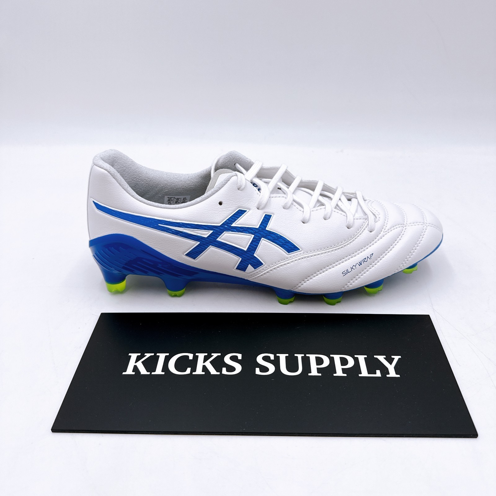 ASICS DS LIGHT X-FLY 6 1101A076 102 Soccer Cleats US 5.5-10 White Asics Blue