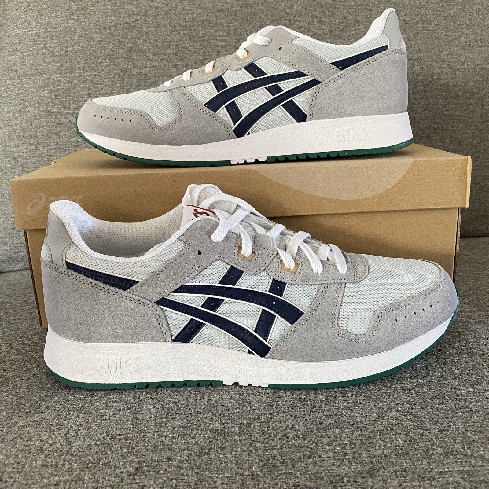 Asics Lyte Classic Glacier Grey Peacoat 1201A477-029 Mens Athletic Shoes Casual