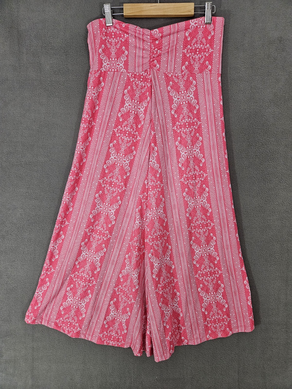Freedom Trail By Kyodan Womens Maxi Skirt Size Small Neon Pink Floral Drawstring