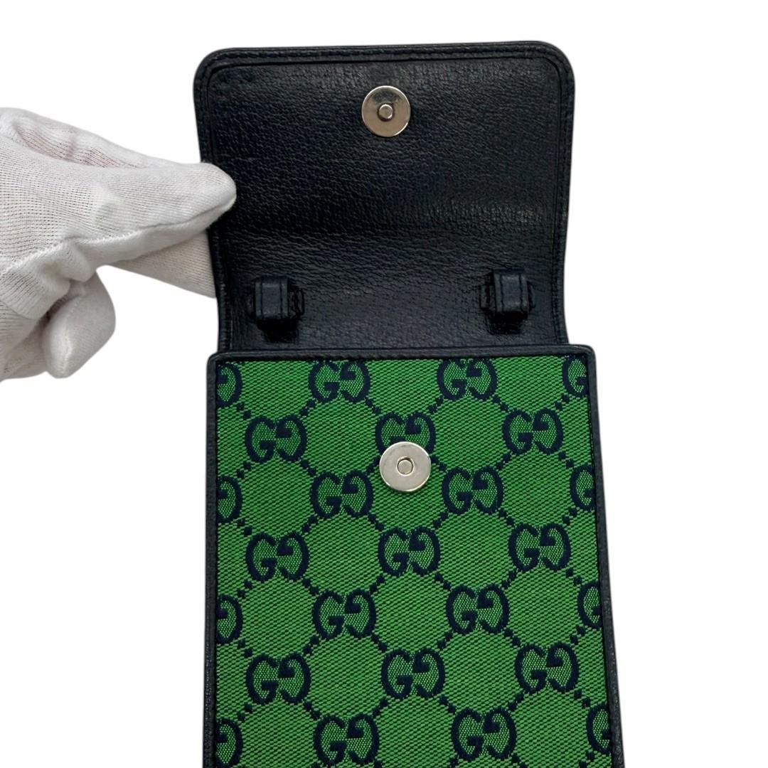 GUCCI GG Canvas Shoulder Bag Green Ladies Gift Present 0611b