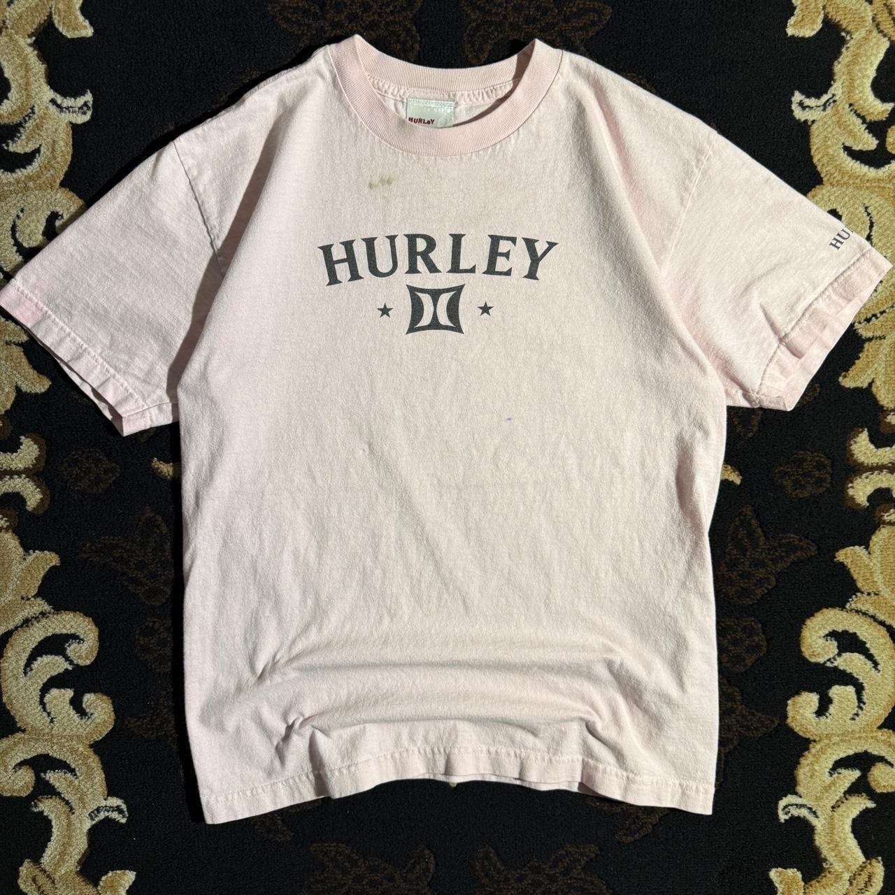 Y2K light Pink Hurley skate tshirt