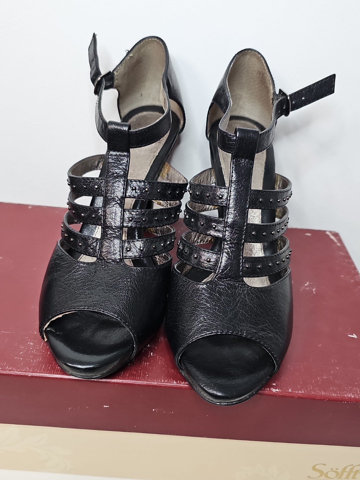 Sofft Rialto Black Strappy Open Toe Dress Sandals Women’s Size 8.5 NIB