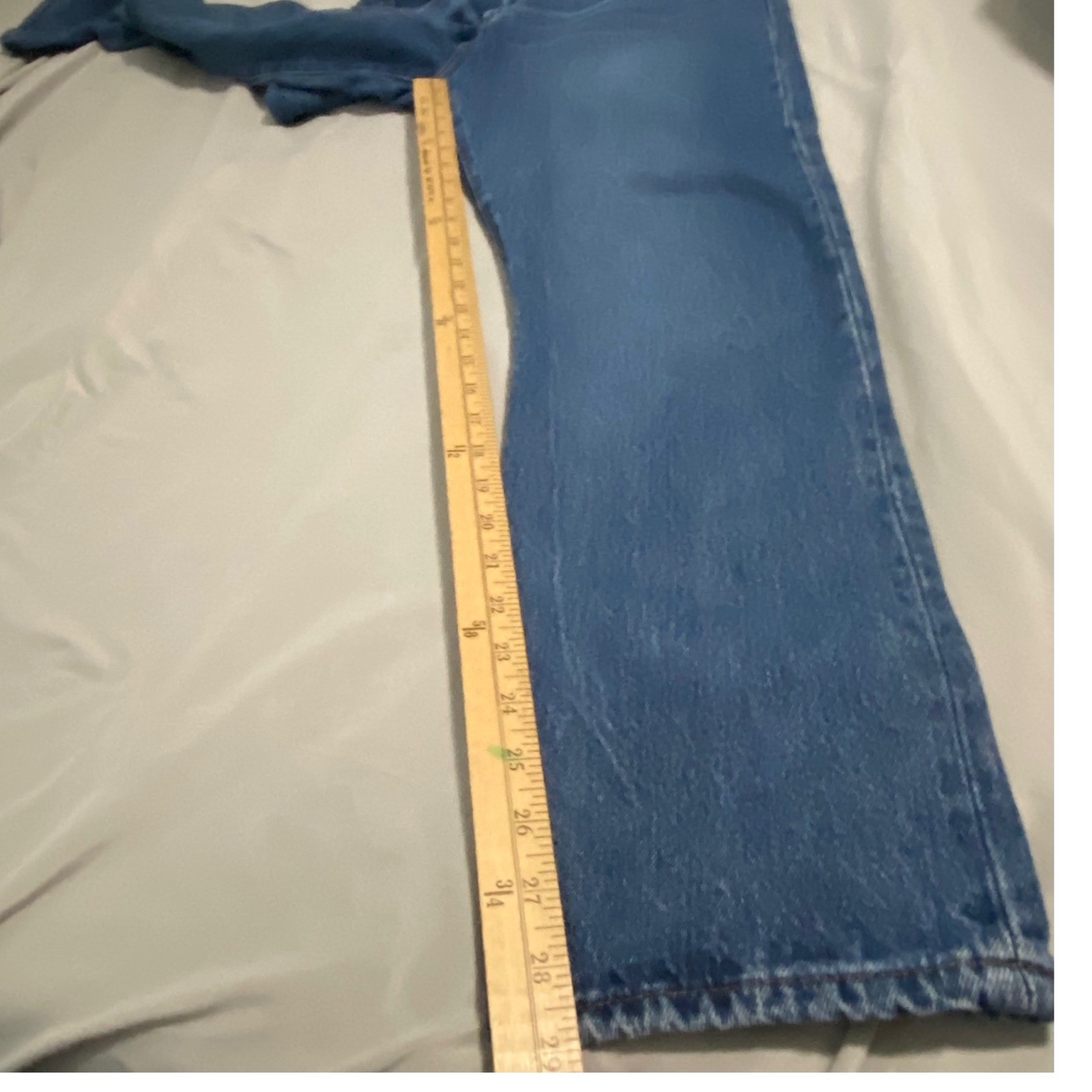 Levis Premium 501 Original Fit Jeans Mens 29×30 Med Wash Blue Button Fly Big E