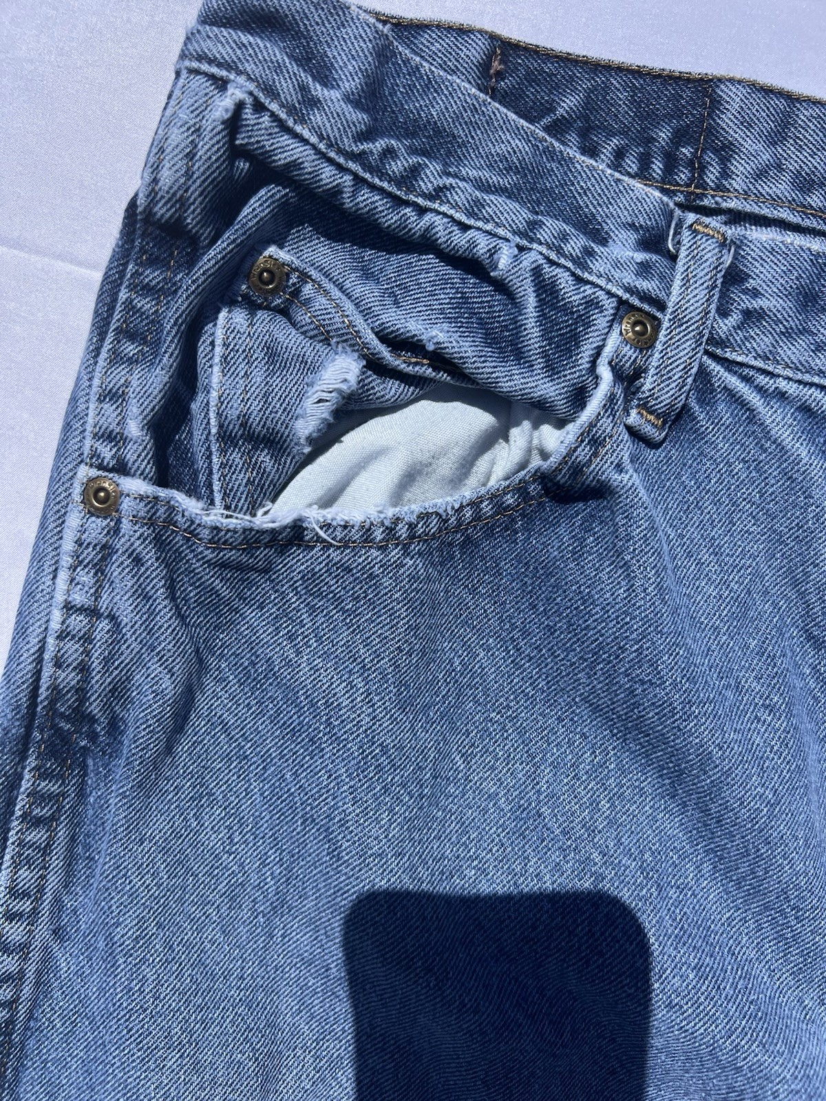 Vintage Wrangler USA Made Jeans Mens 33×32 Straight Leg Western Cowboy Denim Y2K