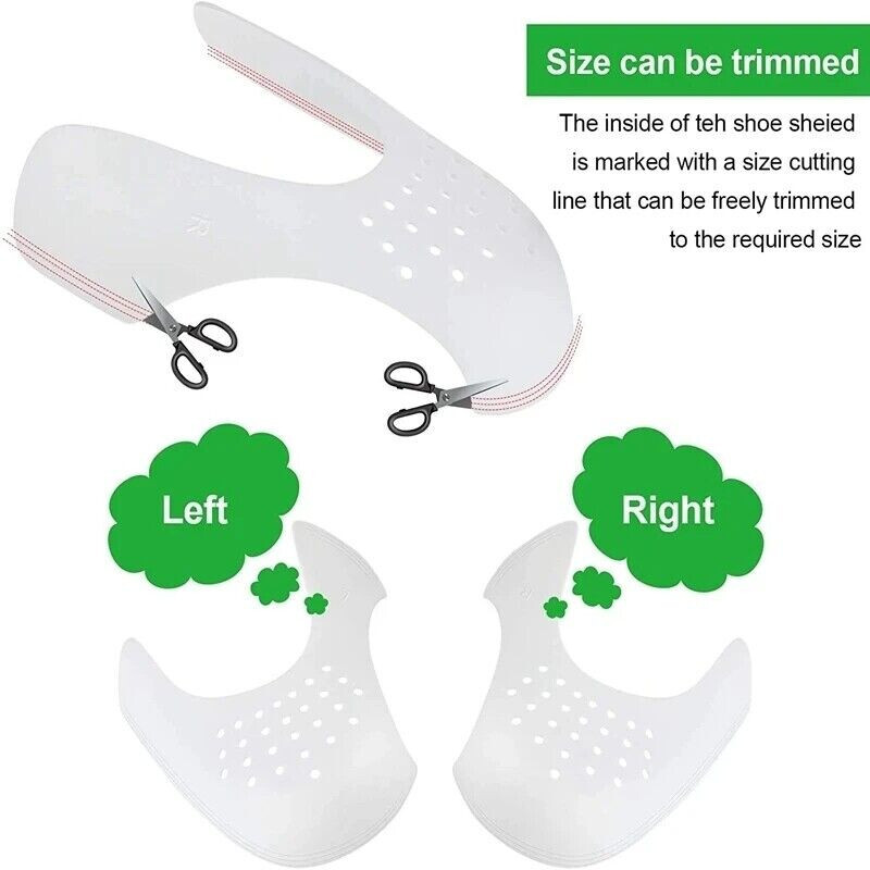 5 Pairs Sneaker Shield Shoe Protector Anti Crease Wrinkled Fold Shoes Support