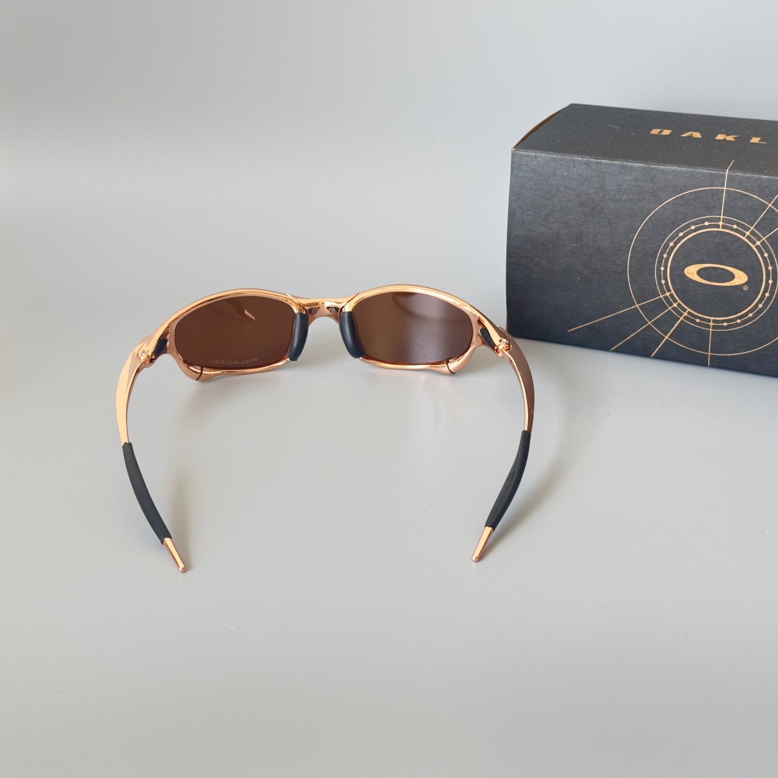 Oakley Juliet 1.0 X-Metal Rose Gold Faram Gold Polarized Sunglasses