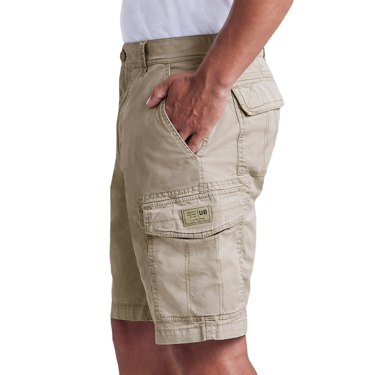 UNIONBAY Men’s Cargo Shorts Tan Color 98% Cotton Size 38, NWT