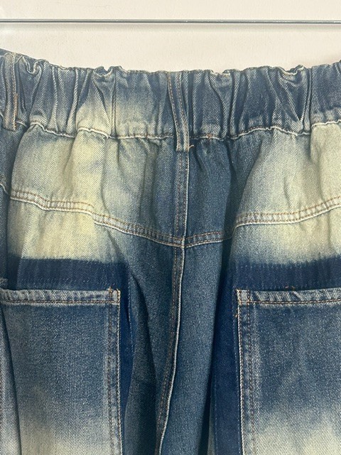 A Rare Bird Women Distressed Patchwork Grunge Elastic Waist Denim Jeans NWT