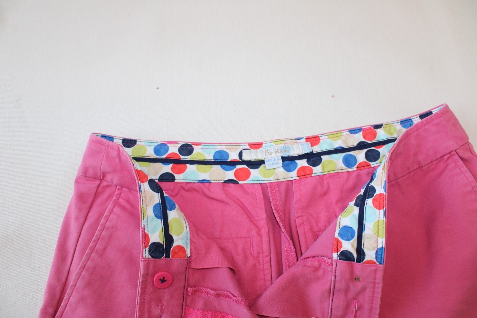 Boden Richmond Pink Stretch Cotton Shorts Size US 6 Petite – 3″ Inseam
