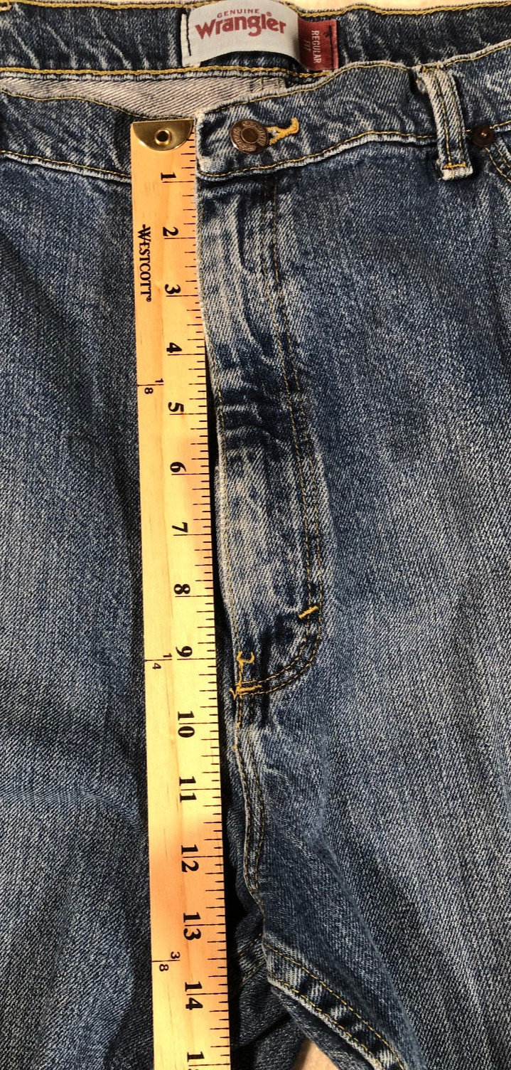 VTG Genuine Wrangler Men’s Jeans Regular Straight Medium Wash 100% Cotton 42×32