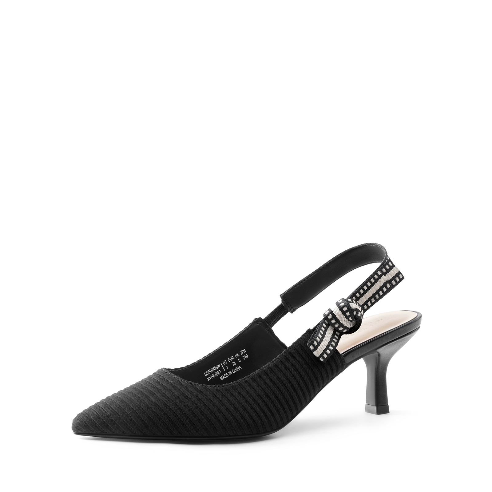 Women Low Kitten Heels Slingback Pumps Bridal Elegant Wedding Party Dress Pumps