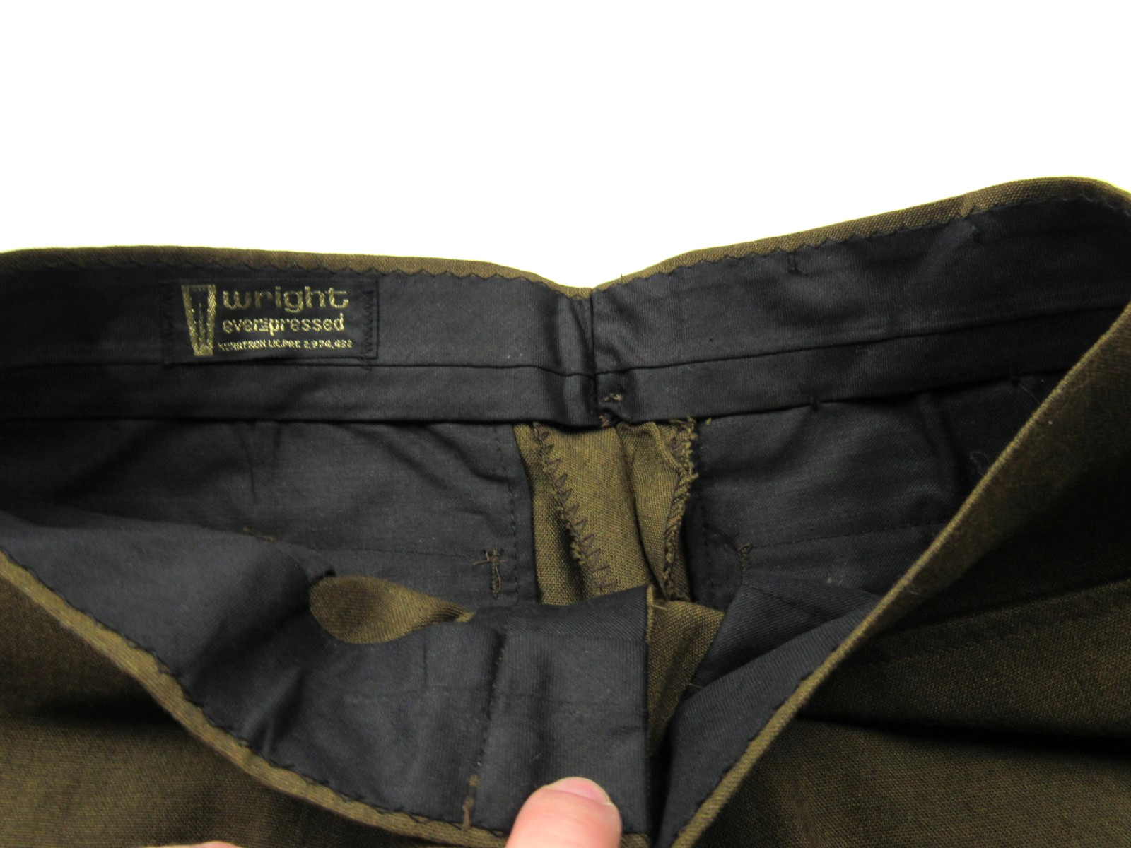 Vtg 1960s Wright Ever-Pressed Wool Mod Dress Pants Trousers 28.5 x 28.5 Tapered