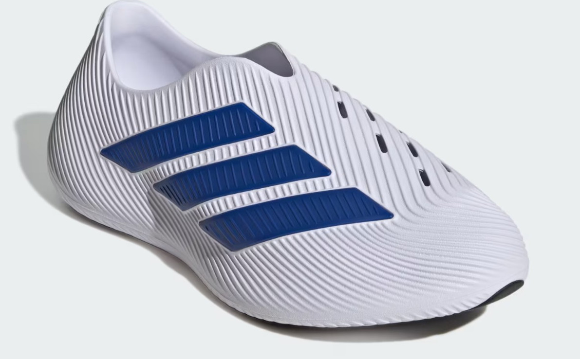 NEW adidas Purechill Runner Men’s White & Blue Slip-On Low Top Sneakers Slides