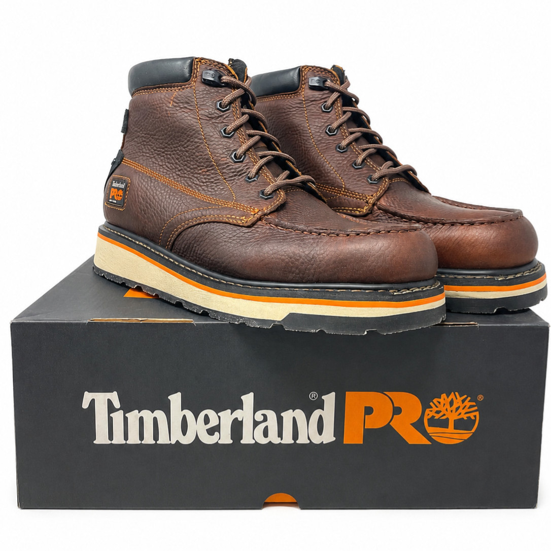 TIMBERLAND PRO GRIDWORKS 6″ WATERPROOF SOFT TOE WORK BOOT TB0A1KRQ214 BROWN NEW
