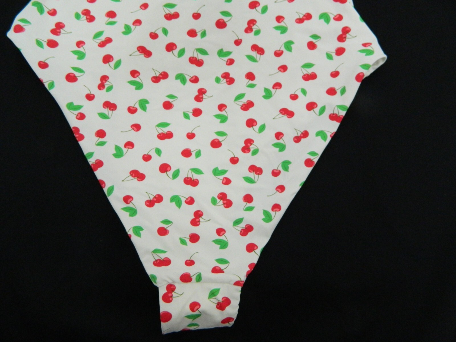 Aqua Swim White Cherries Flutter Sleeve 1-Piece Swimsuit NWT $98 Medium