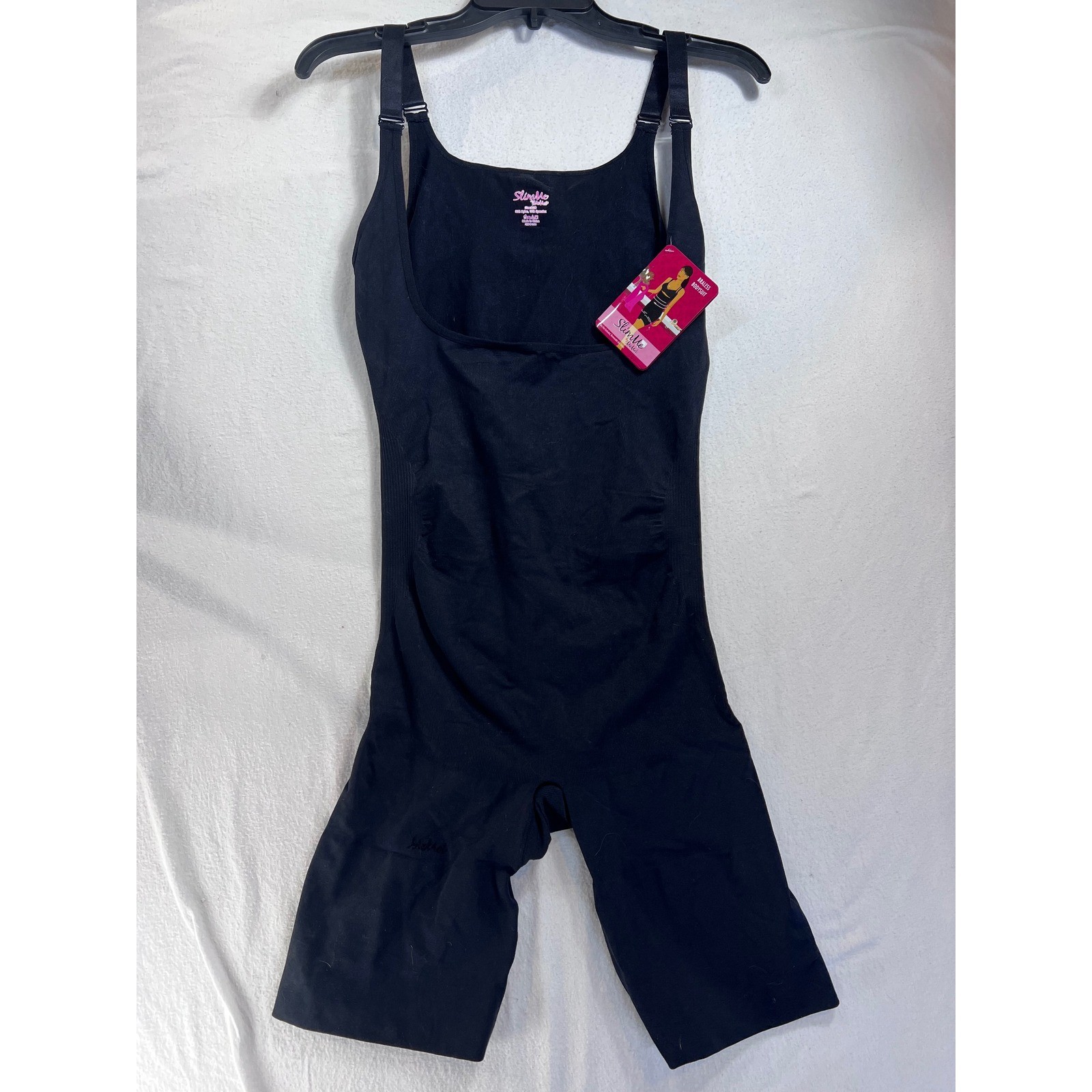 SlimMe by MeMoi Braless Bodysuit with Thigh Shaper Black MSM-121 Size Q2/6 NEW