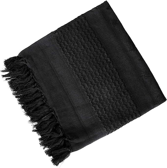 100% Soft Cotton Shemagh Scarf Arab Keffiyeh Military Desert Head Neck Wrap mask