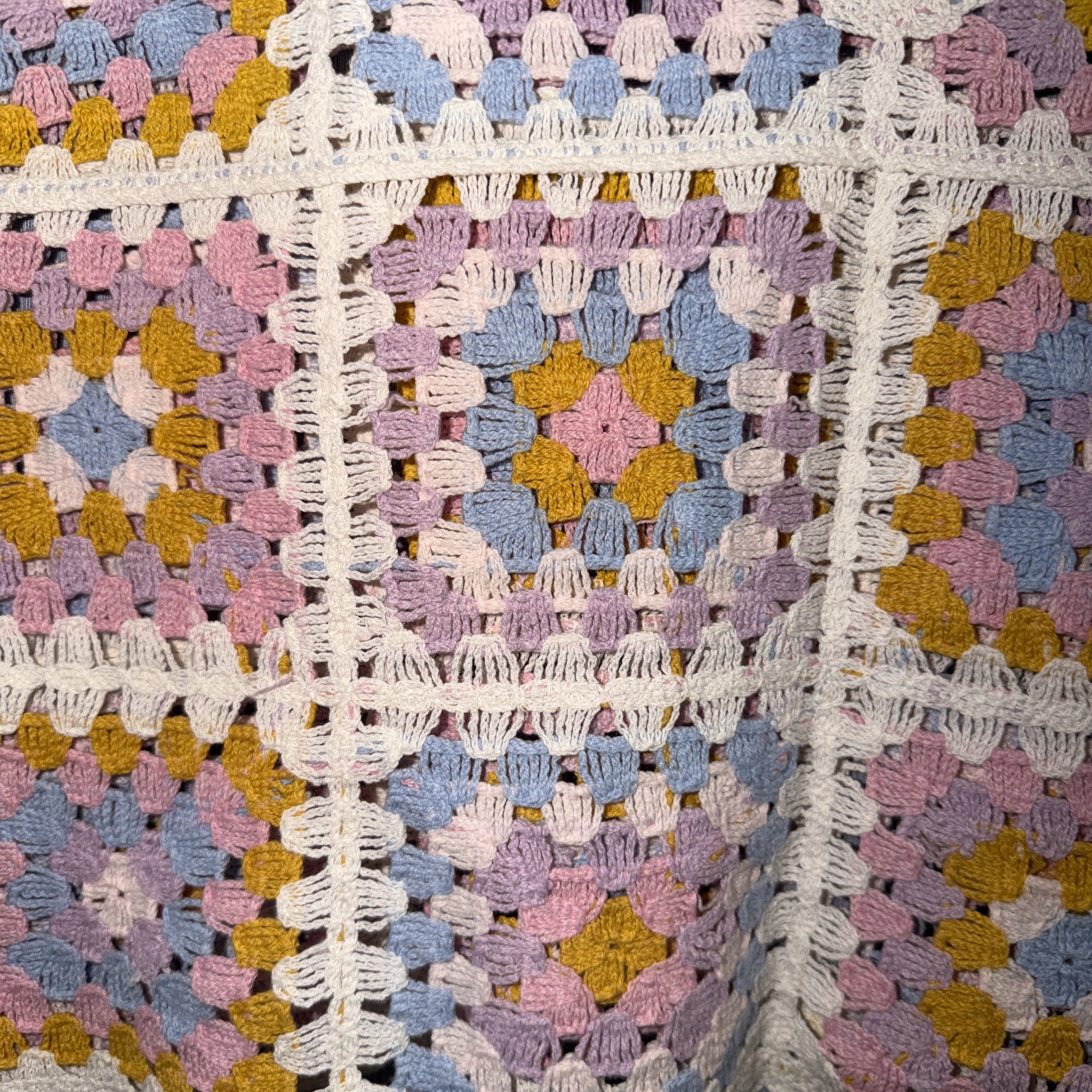 Granny Square Cropped Tank OSFM See Measurements and pics Boho, Festival