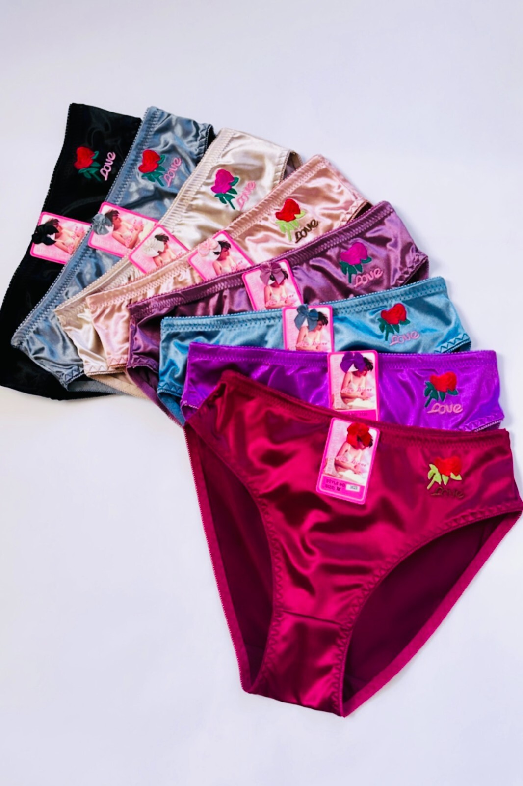 Women Briefs Lot 3, 6 Or 12 Bikini High cut Panties Undies Satin Silky Cool 3123