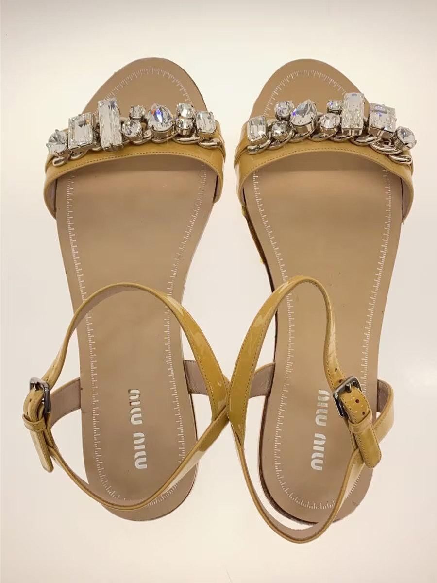 Miu Miu Sandals/37.5/Beg BFV21