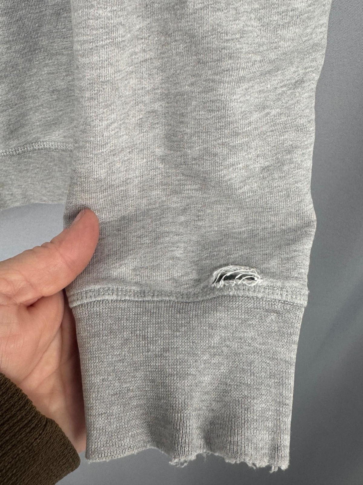 ASKET Sweatshirt Mens Large Gray Crewneck Pullover 100% Cotton Fleece Portugal