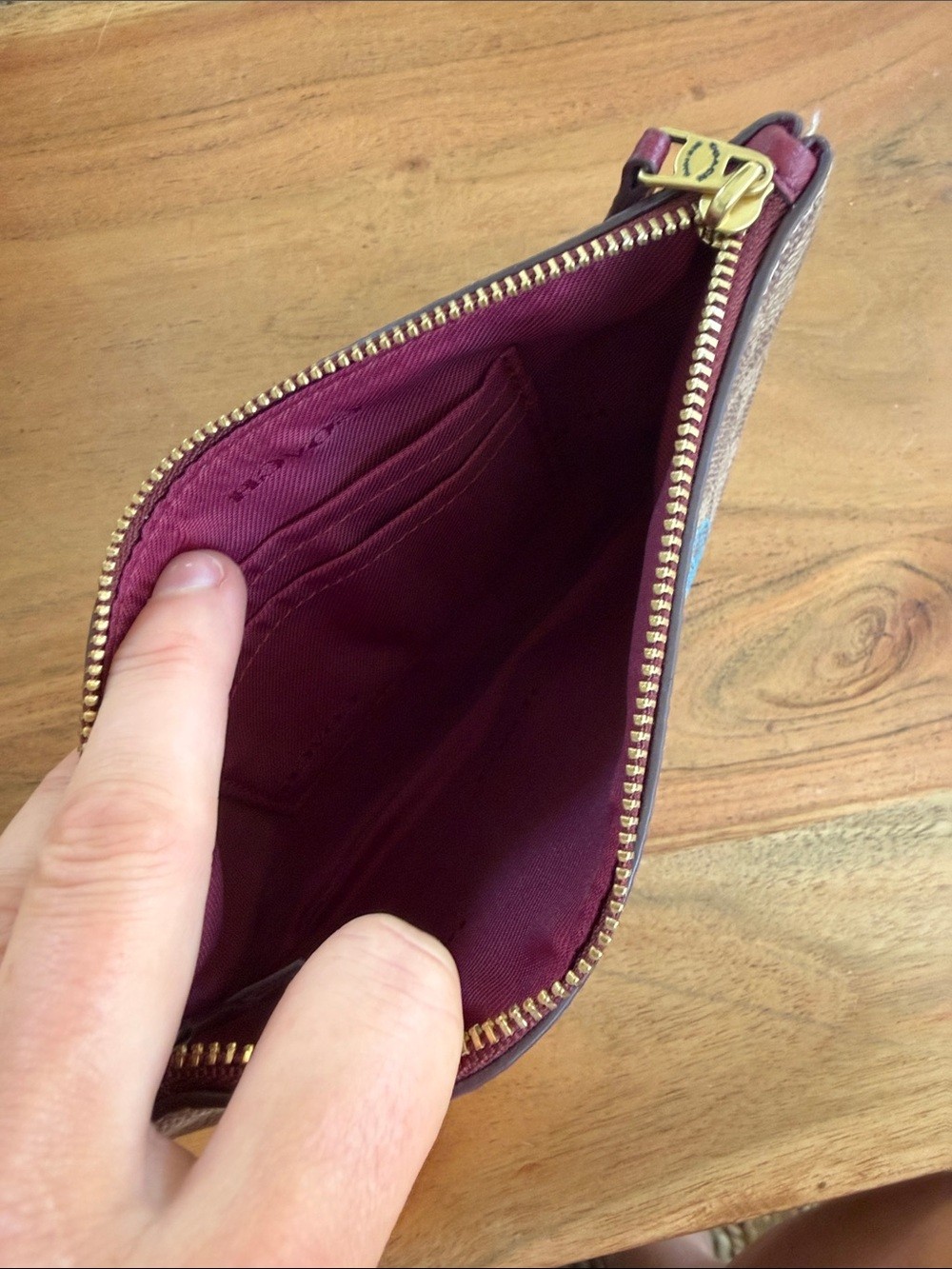NWOT Coach Wristlet in Signature Canvas with Rexy and Carriage