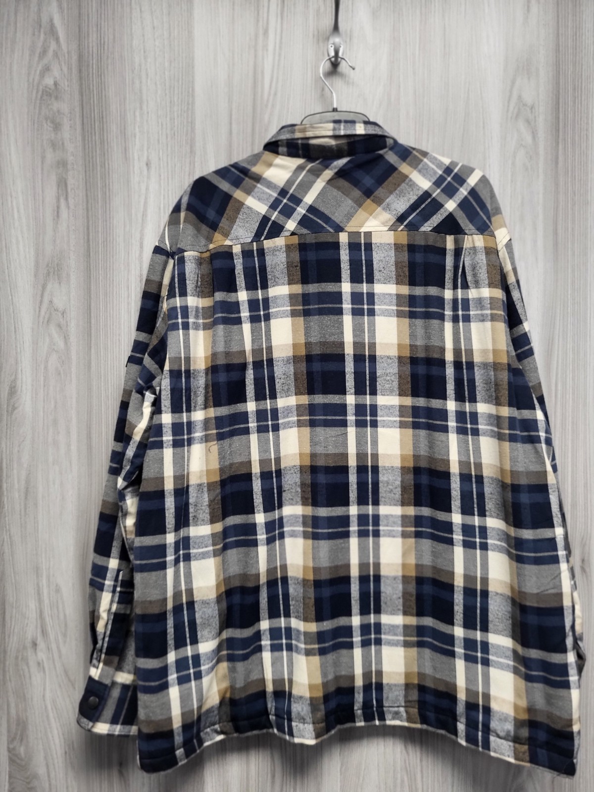 Regatta Thamos Blue/Gold Check Lined Long Sleeve Brushed Shirt Uk XXL.PD2008524