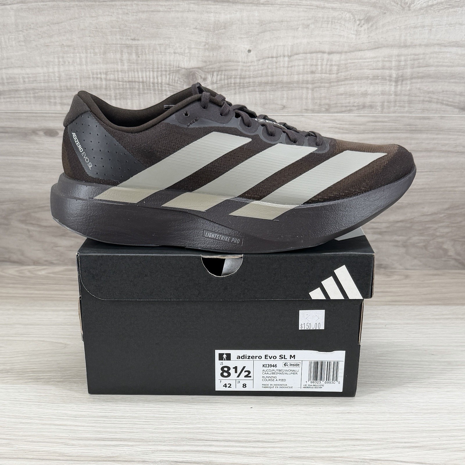 **Adidas ADIZERO EVO SL Aurora Coffee Beige (KI3946) Authentic NEW Men’s 8.5