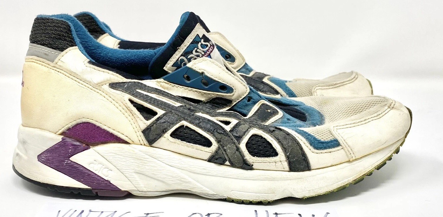 Men’s Vintage 90’s 1995 ASICS GEL-DS Trainer World Performance White Black sz 12