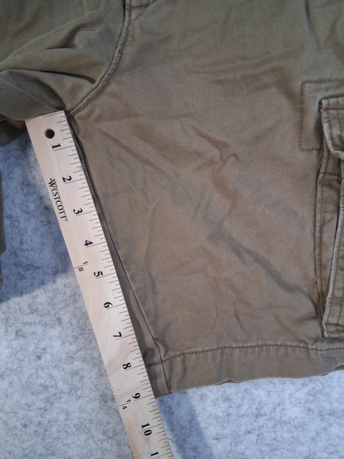 Ambercrombie Fitch Cargo Shorts Men 30 Tan Khaki Utility Military Pocket Cotton